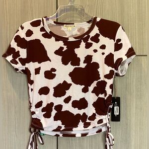 Love ❤️ Dazed Cow Print Top